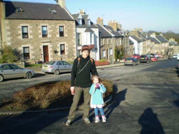 Ben and Coco in Jedburgh