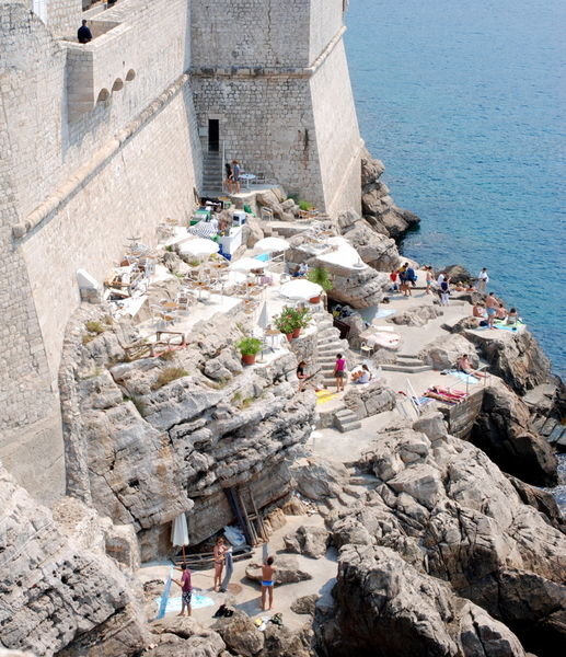 Outside Dubrovnik's old city walls