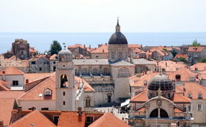 Dubrovnik's rooftops looking across the Stradun