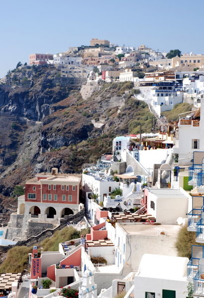 Fira - view along the cliff