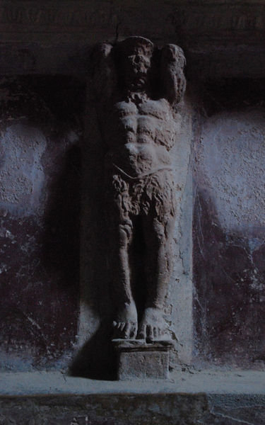 Statue inside the hot baths - Pompeii
