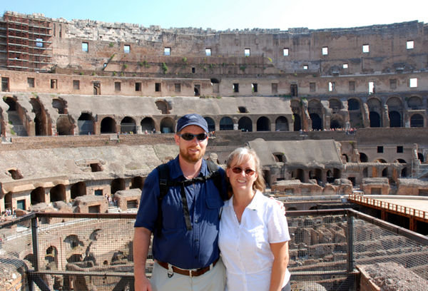 Us in the Roman Colosseum