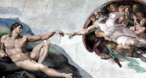 Michelangelo's Ceiling - Adam and The Creator