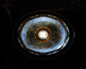 Oculus inside the dome on St. Peter's Basilica