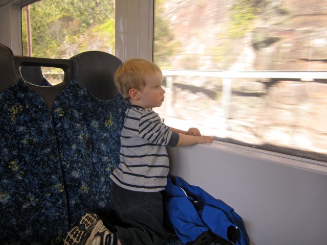 On the train to Sydney
