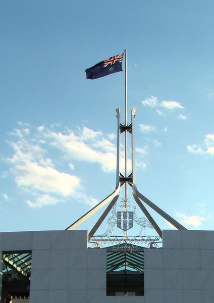 Flag above Parliament House