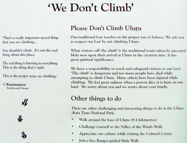 Don't Climb Uluru