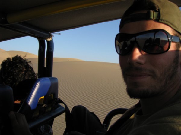 Dale in the dune buggy