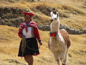Lady with her llama