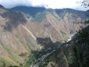 Valley behind Machu Picchu