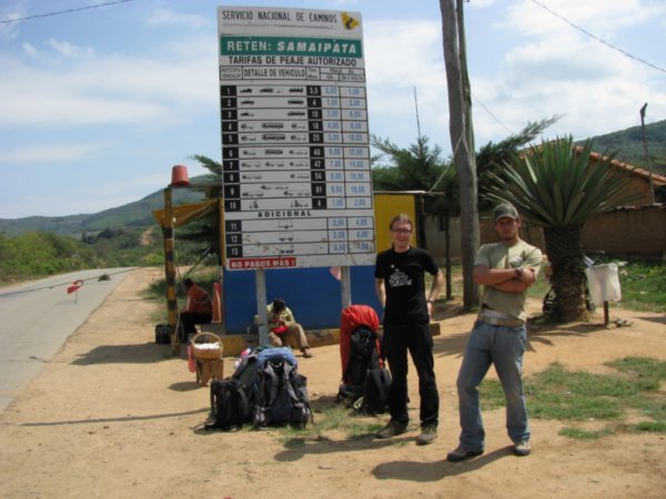 The checkpoint in Samaipata