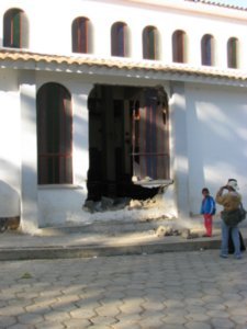 Hole in the church