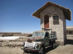 Old car in the Salt Flat Village