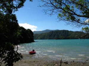 Our camp in Marlborough Sounds