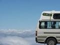 Our Van in the clouds at Mt Hutt