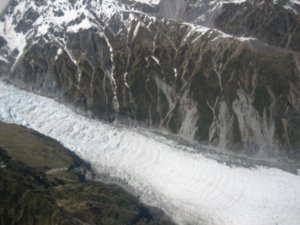 Franz Josef Glacier from the skydive plane