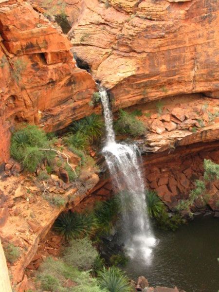 Waterfall into Kings Canyon
