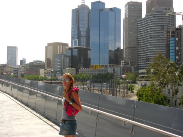 Sophie and Melbourne skyline