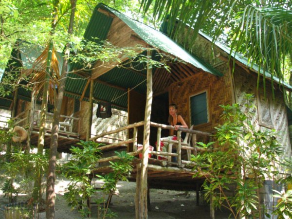 Our hut on stilts