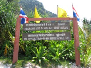 Sign for Maya beach