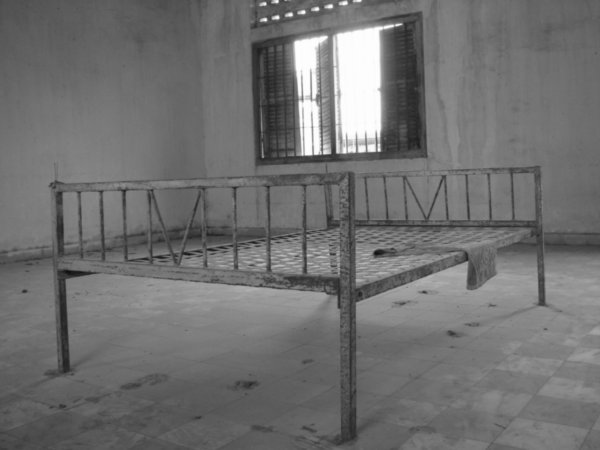 Bed in a cell in Block A