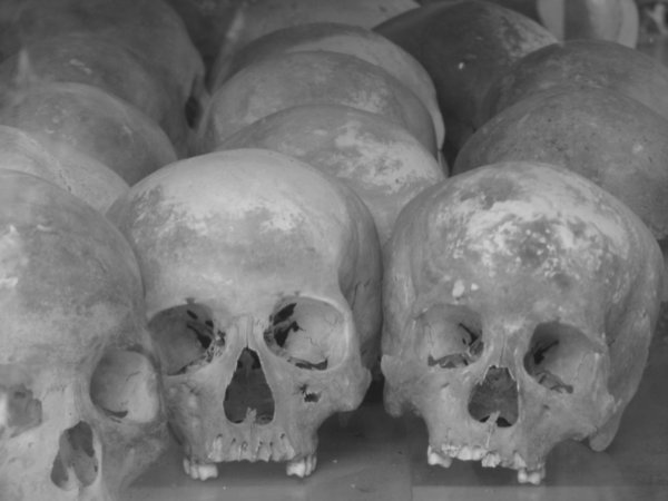 Skulls in the Buddist Stupa