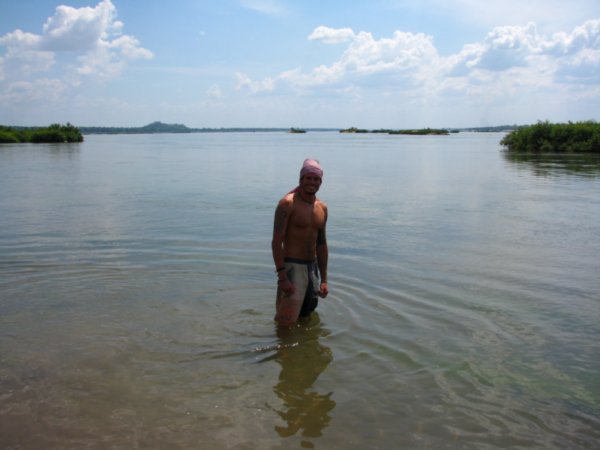 Dale posing in the Mekong
