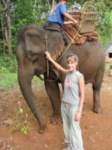 Sophie and her elephant friend