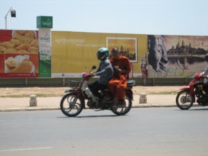 Monk on a bike