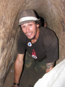 Dale crawling in the tunnel