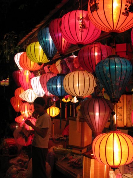 Lit up lanterns