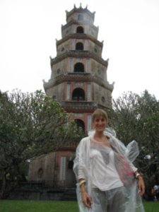 Sophie at Thien Mu Pagoda