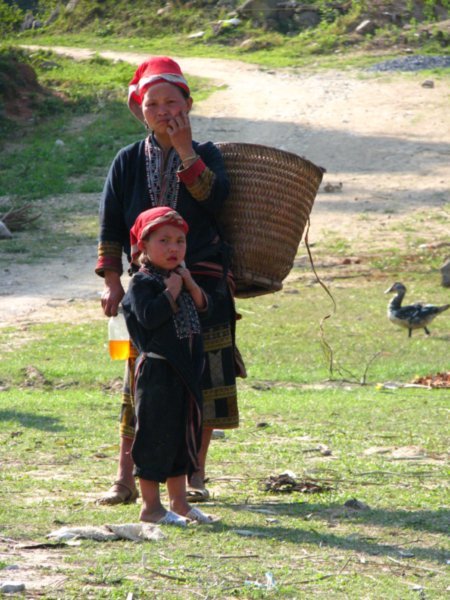Hill tribe lady and son