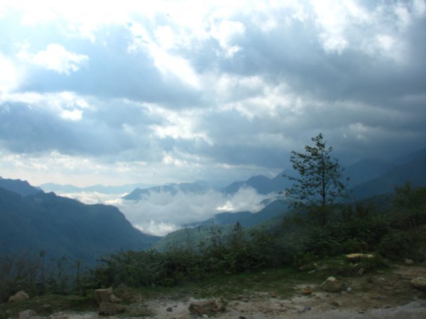 The clouds rolling in over Sapa