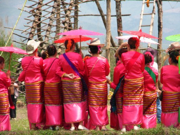 The pink Laos ladies