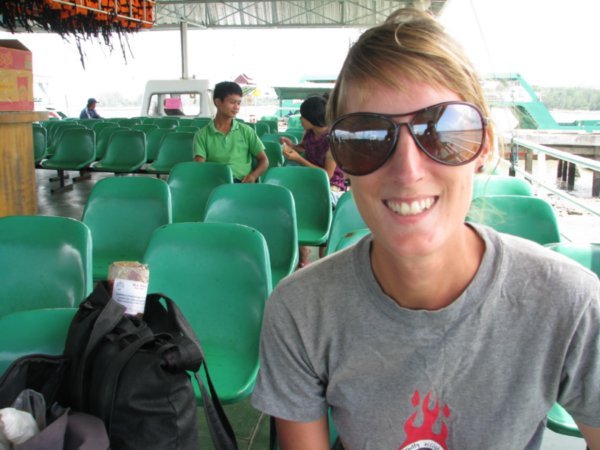 Sophie on the ferry to Ko Chang