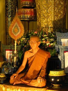 Monk Statue inside Wat Chait Phra Kiat
