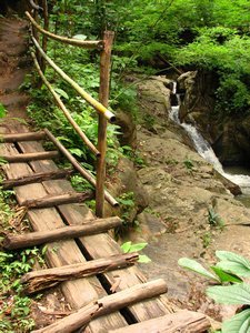 Waterfall walkway