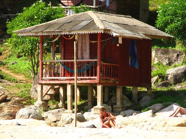 Beach hut on Mira Bay