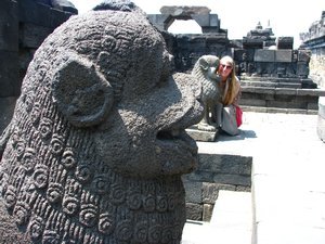 Borobudur Lion eating Sophie