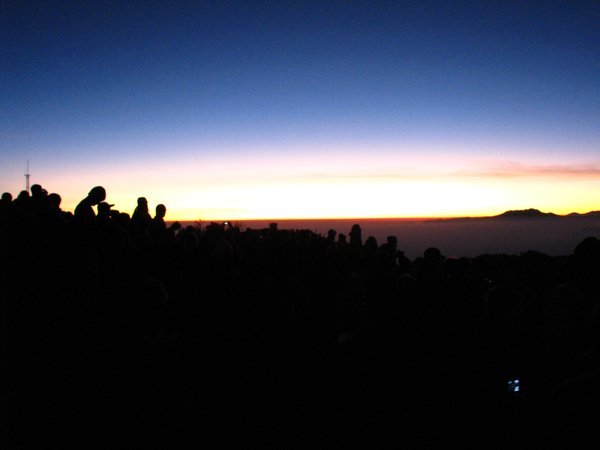 Crowds at sunrise