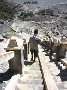The steps up to Bromo...