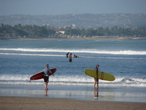 Surfers on Kuta Beach