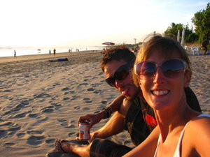 Us on Kuta beach for sunset