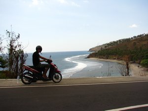 Dale on Lombok coastline