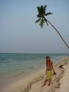 Sophie on Derawan beach