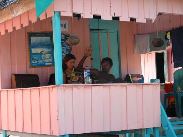 Tamil & Marusha in their hut