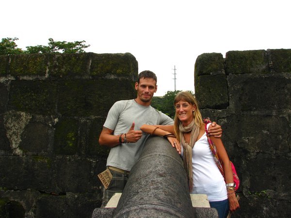 Us and an old cannon in Intramuros