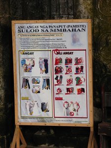 Signage outside the church in Loboc