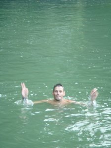Dale swimming in the Loboc River